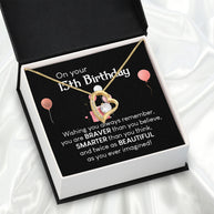 Necklace Gift For Happy 15 Birthday