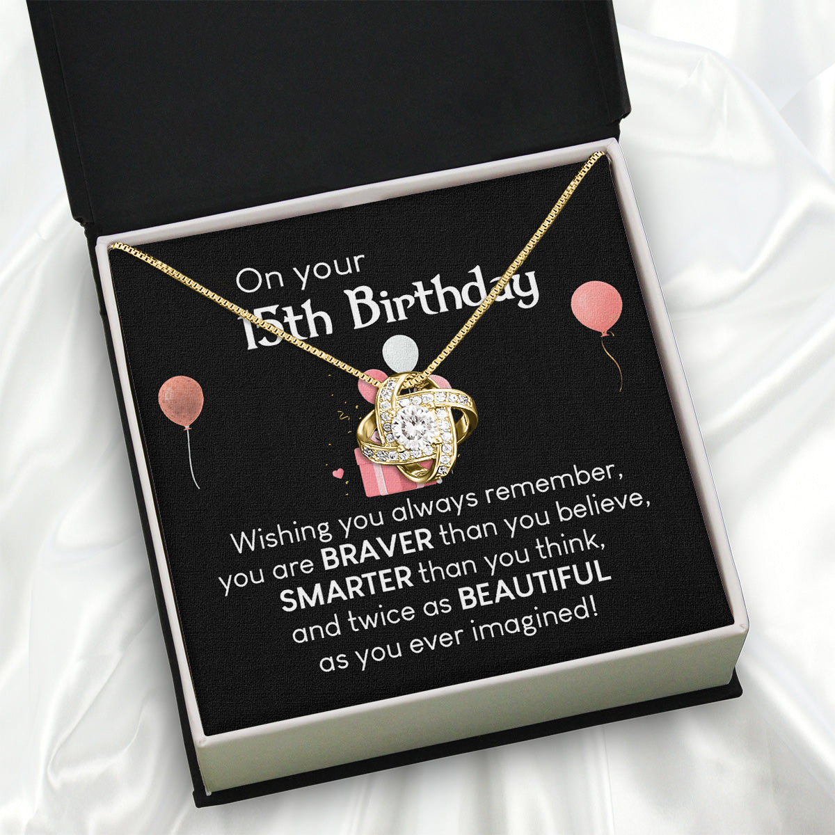 Necklace Gift For Happy 15 Birthday