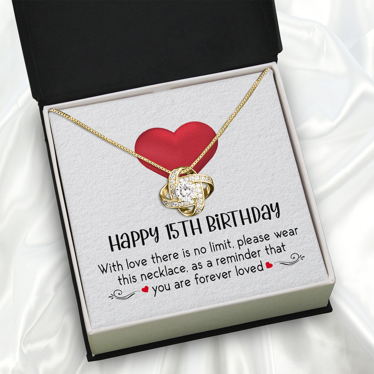 Necklace Gift For Happy 15 Birthday