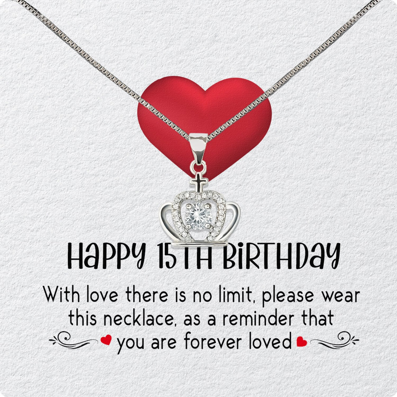 Necklace Gift For Happy 15 Birthday