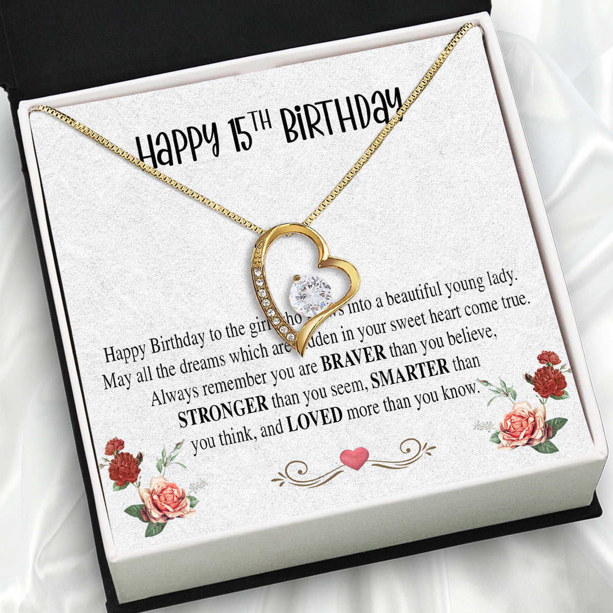 Necklace Gift For Happy 15 Birthday