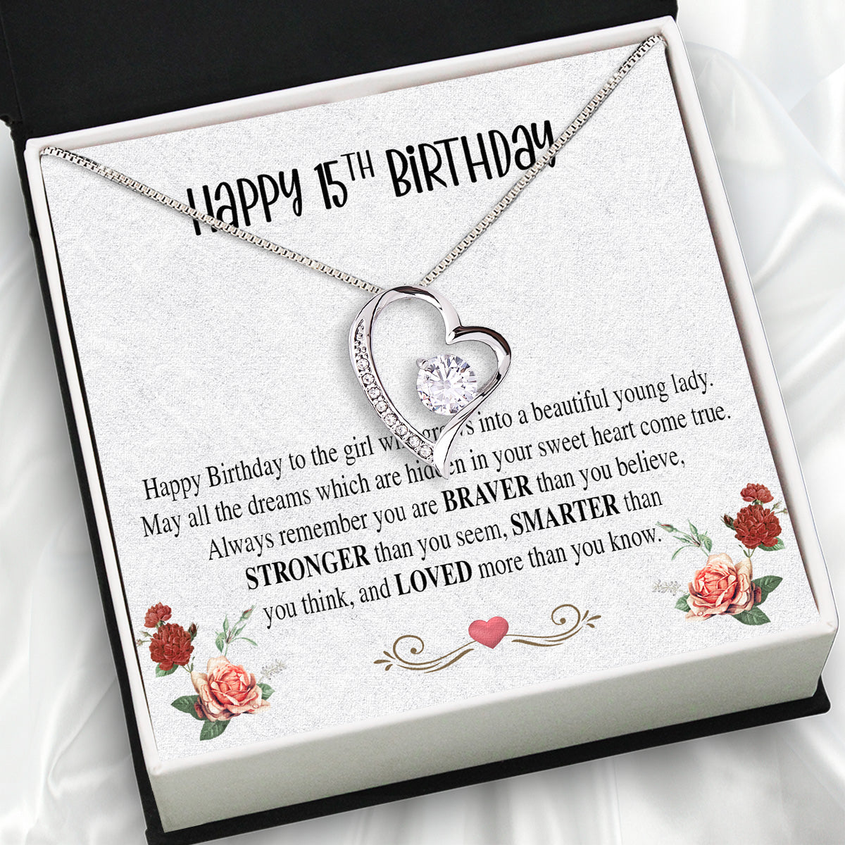 Necklace Gift For Happy 15 Birthday