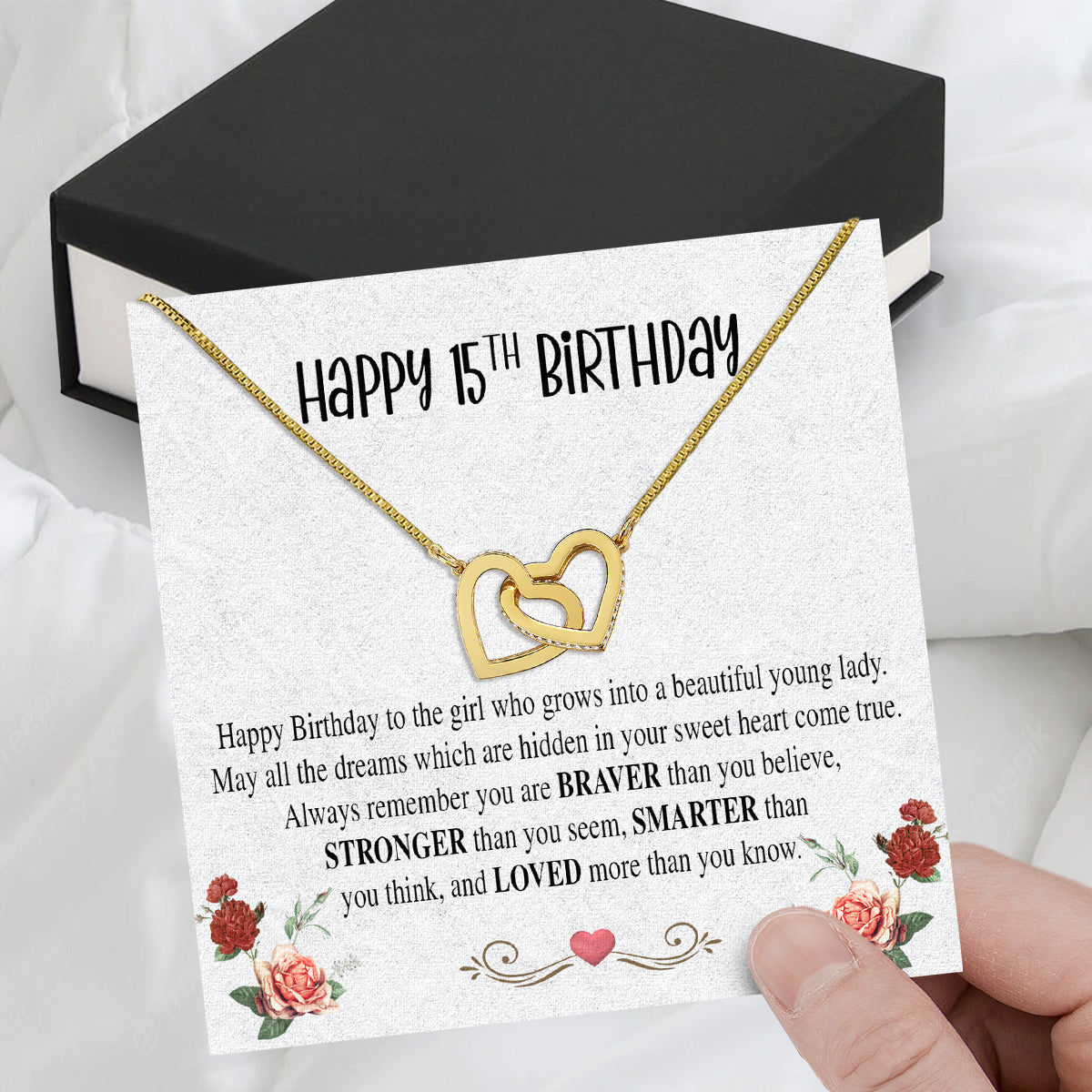 Necklace Gift For Happy 15 Birthday