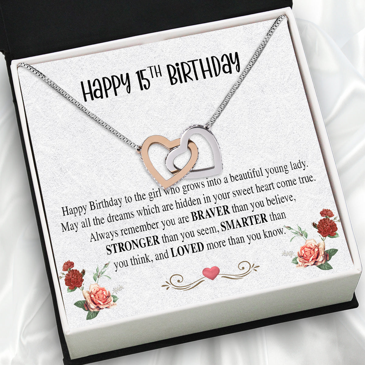 Necklace Gift For Happy 15 Birthday