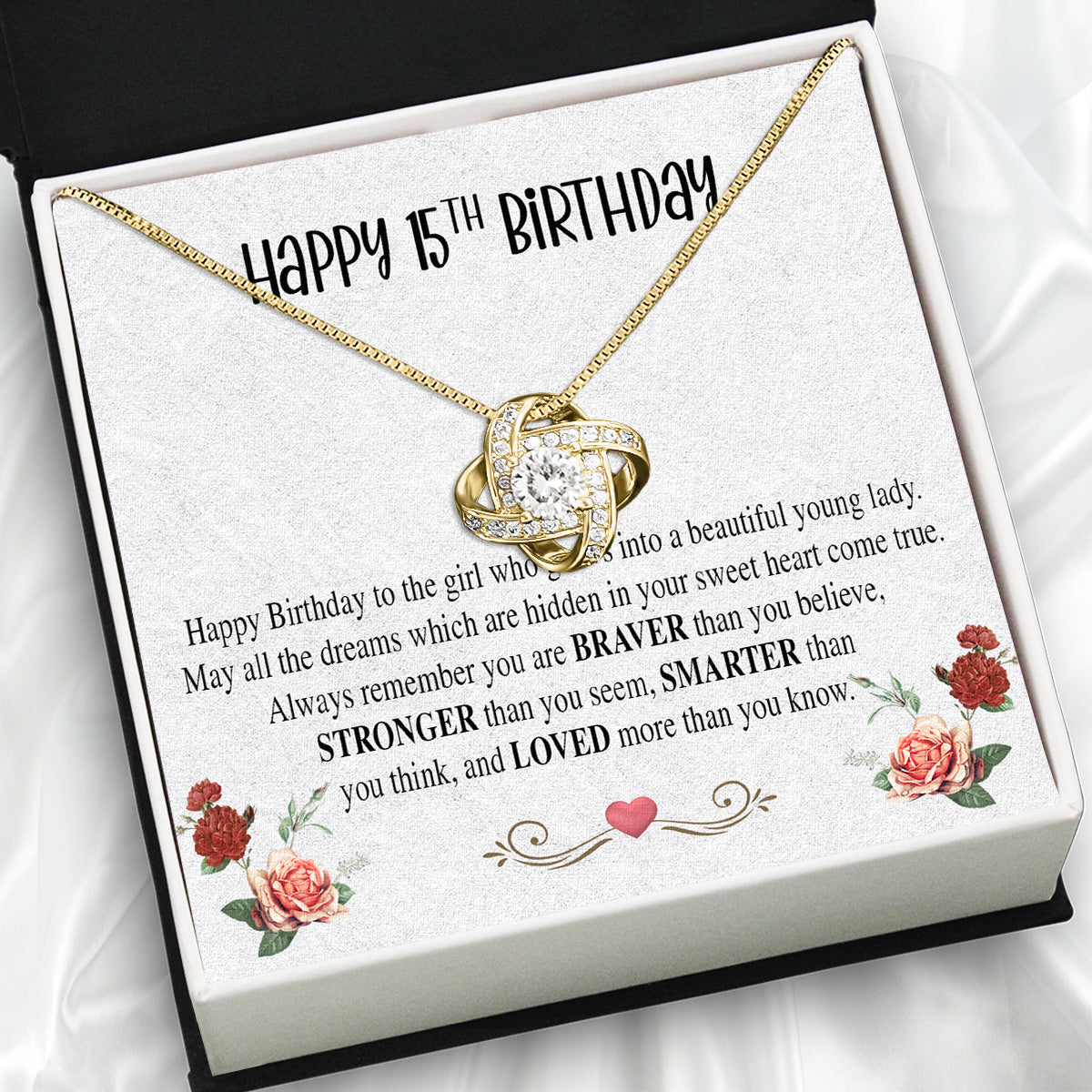 Necklace Gift For Happy 15 Birthday