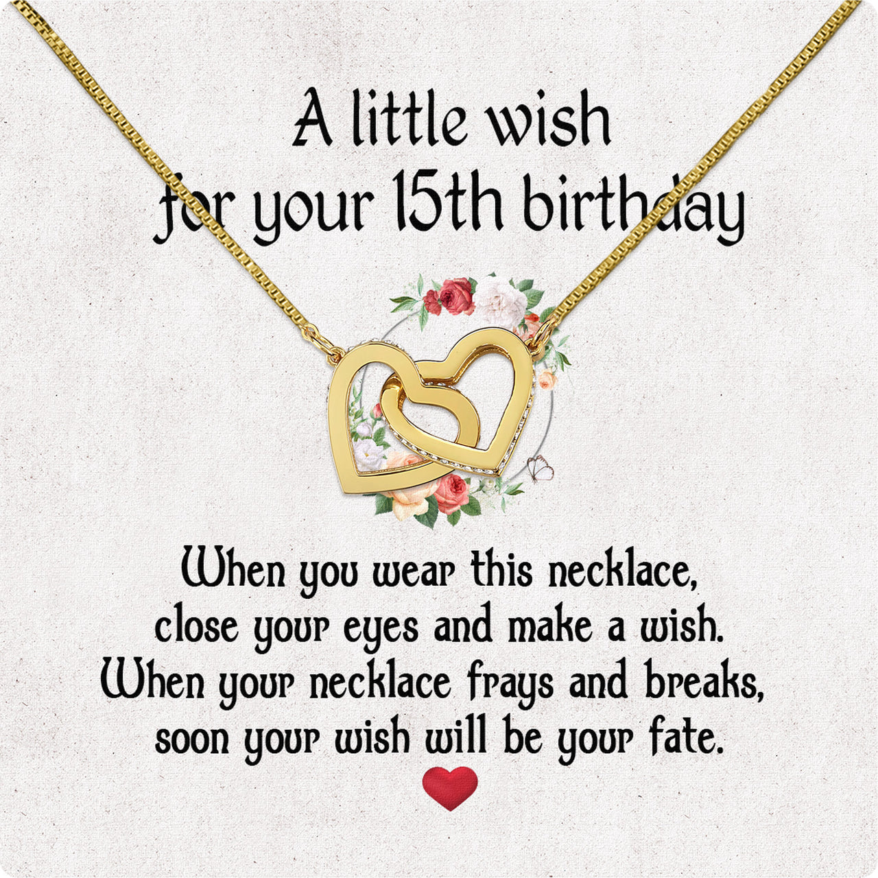 Necklace Gift For Happy 15 Birthday