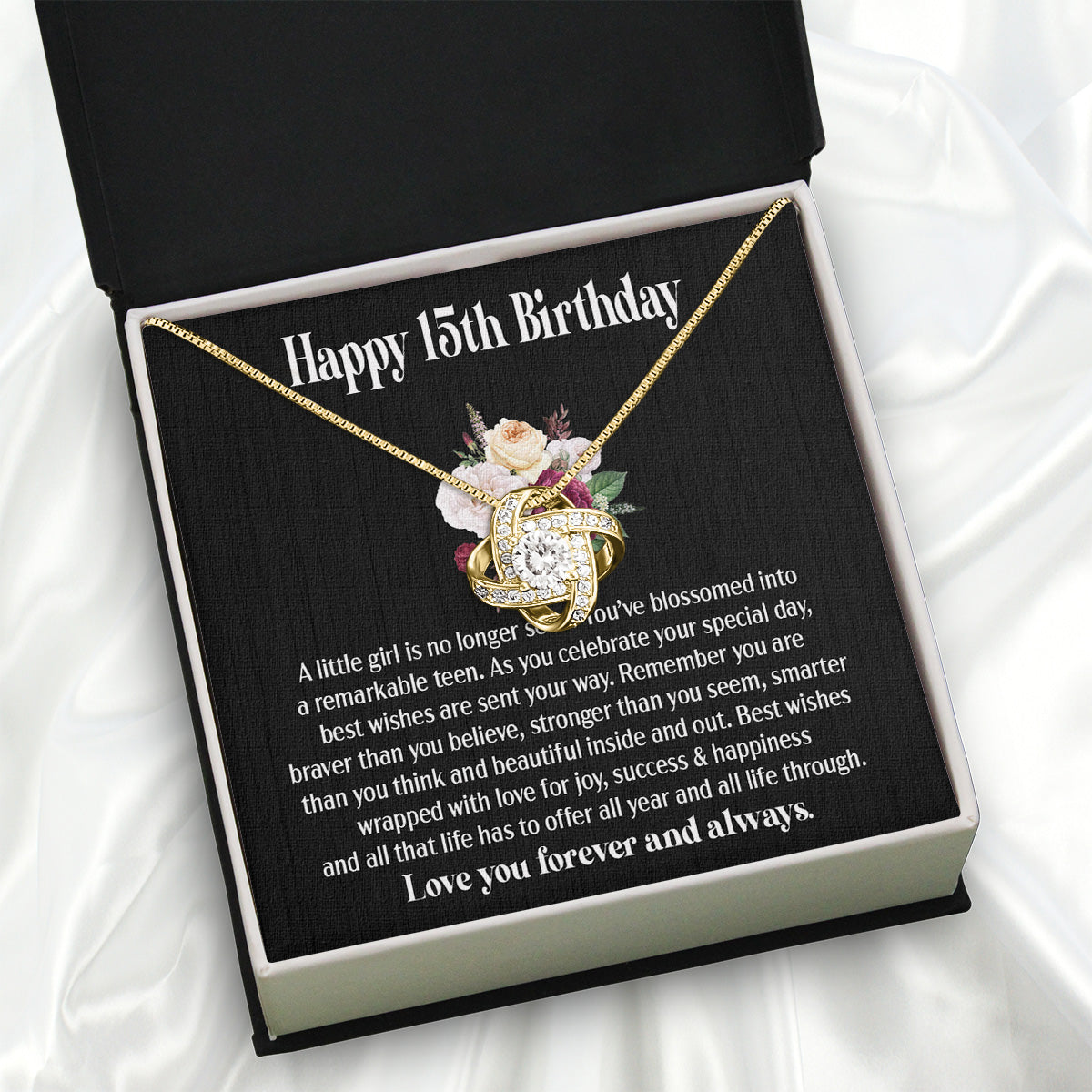 Necklace Gift For Happy 15 Birthday