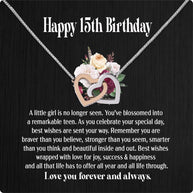 Necklace Gift For Happy 15 Birthday