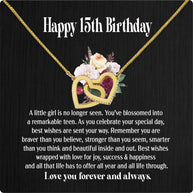 Necklace Gift For Happy 15 Birthday