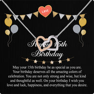 Necklace Gift For Happy 15 Birthday