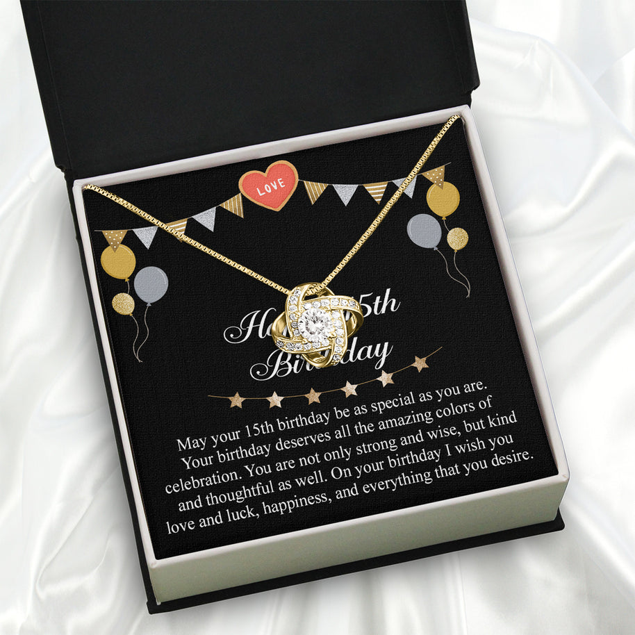 Necklace Gift For Happy 15 Birthday