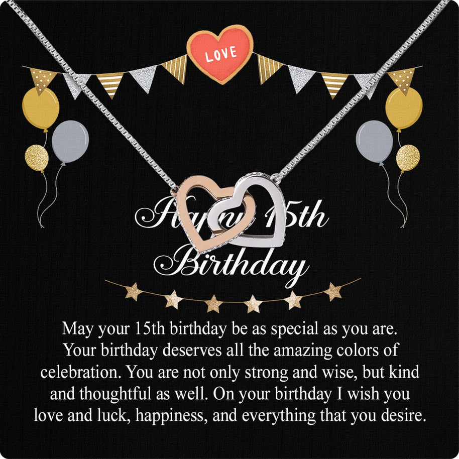 Necklace Gift For Happy 15 Birthday