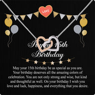Necklace Gift For Happy 15 Birthday