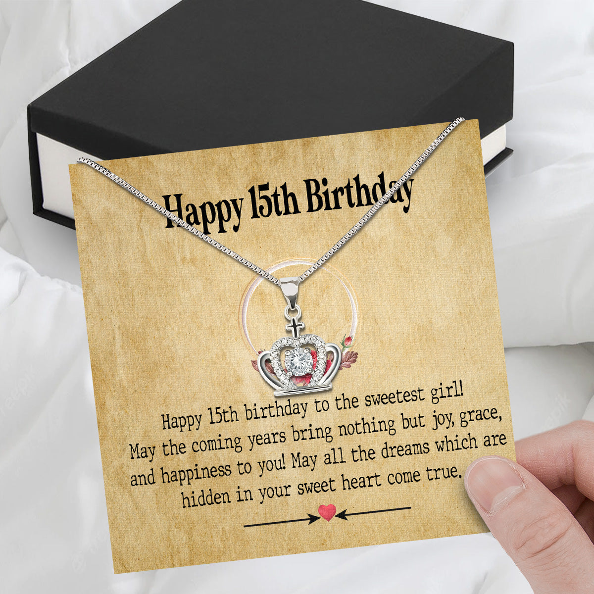 Necklace Gift For Happy 15 Birthday