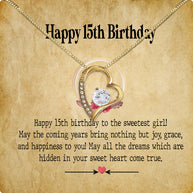 Necklace Gift For Happy 15 Birthday