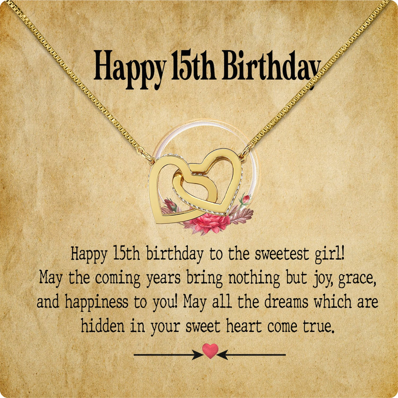 Necklace Gift For Happy 15 Birthday