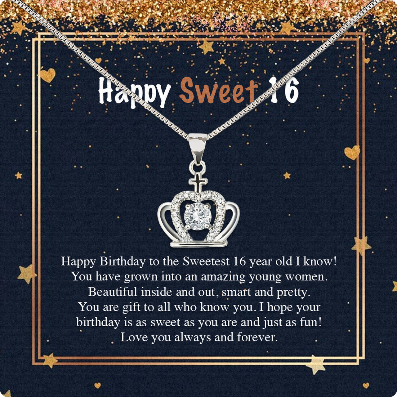 Necklace Gift For Happy 16 Birthday