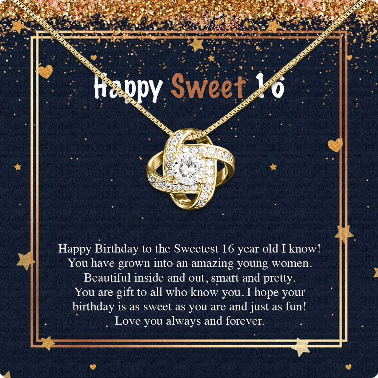 Necklace Gift For Happy 16 Birthday