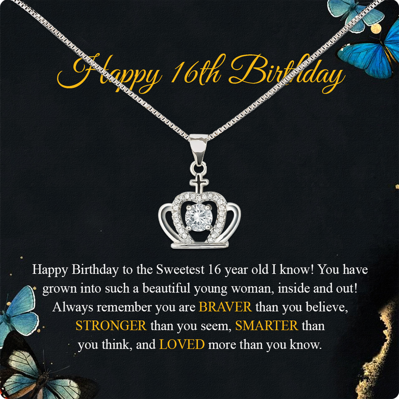 Necklace Gift For Happy 16 Birthday