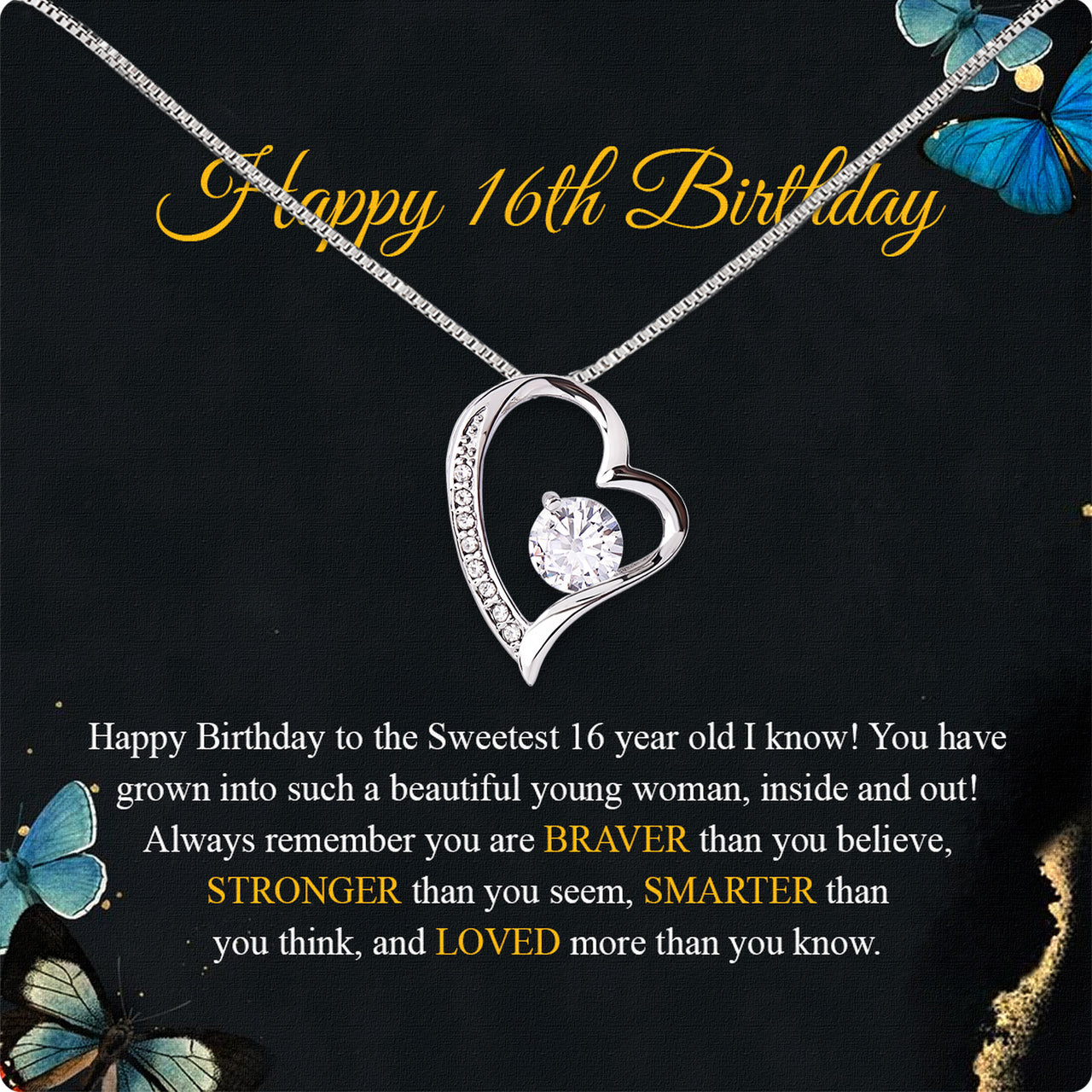 Necklace Gift For Happy 16 Birthday