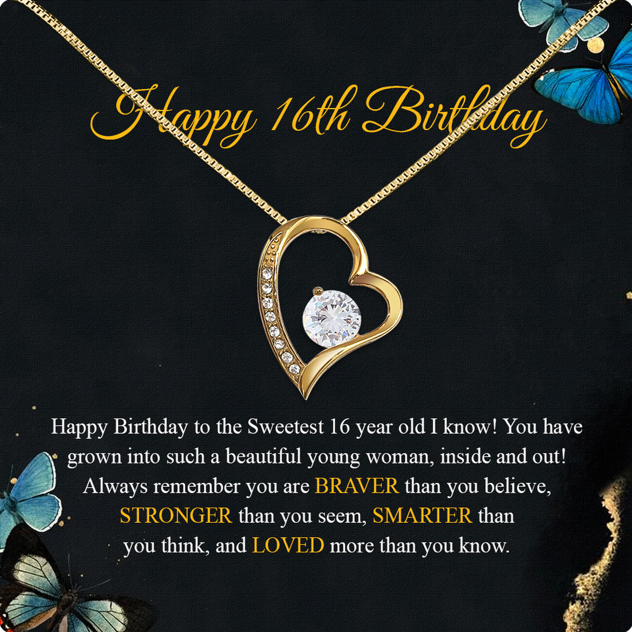 Necklace Gift For Happy 16 Birthday