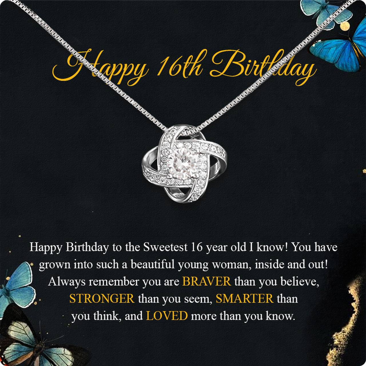 Necklace Gift For Happy 16 Birthday