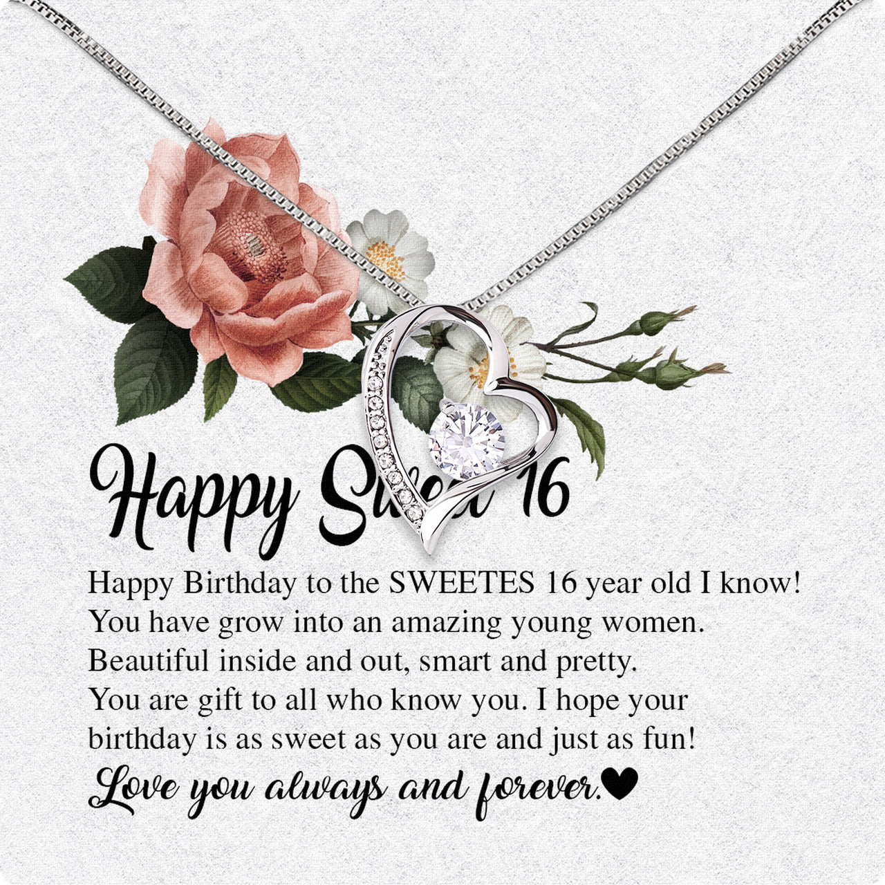 Necklace Gift For Happy 16 Birthday