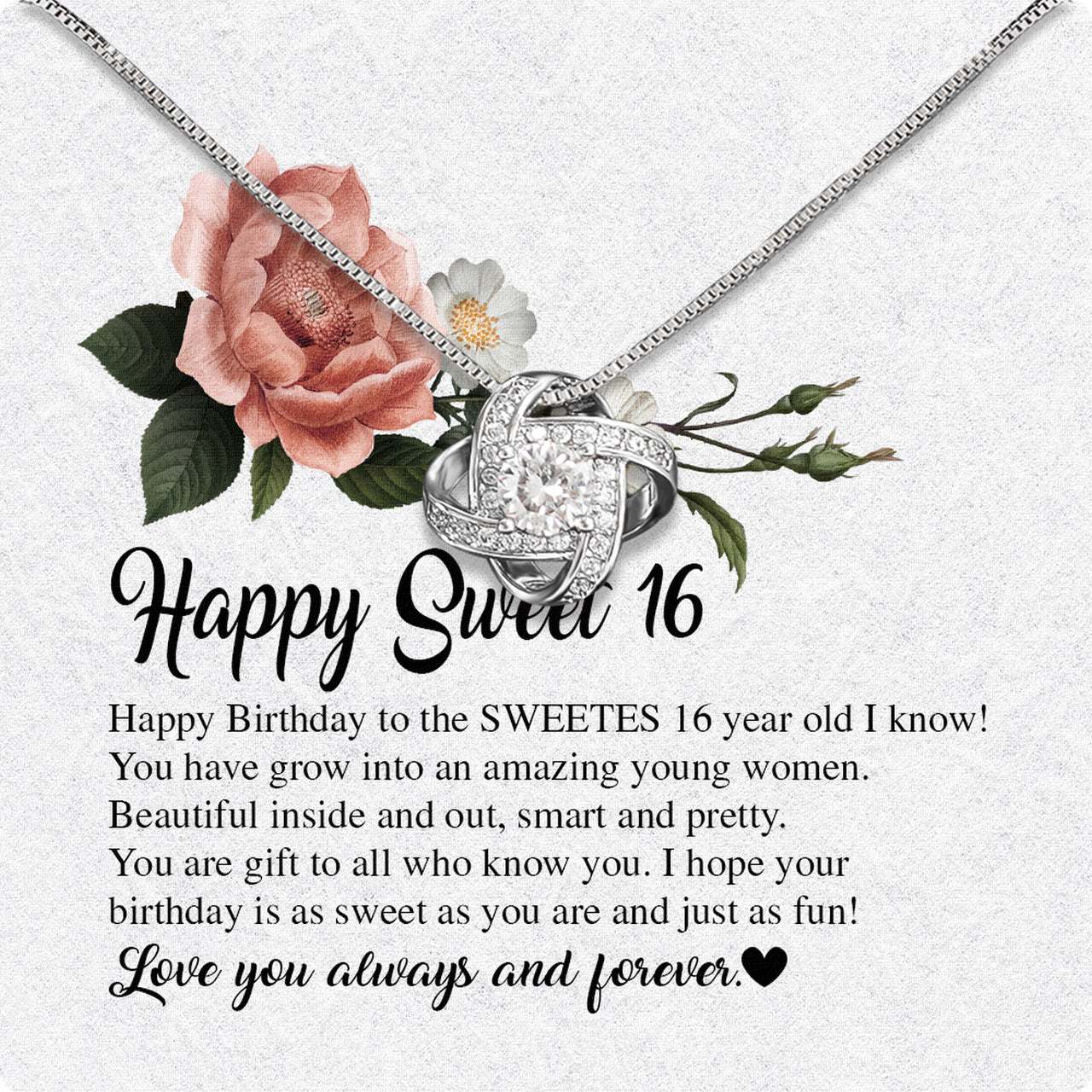 Necklace Gift For Happy 16 Birthday