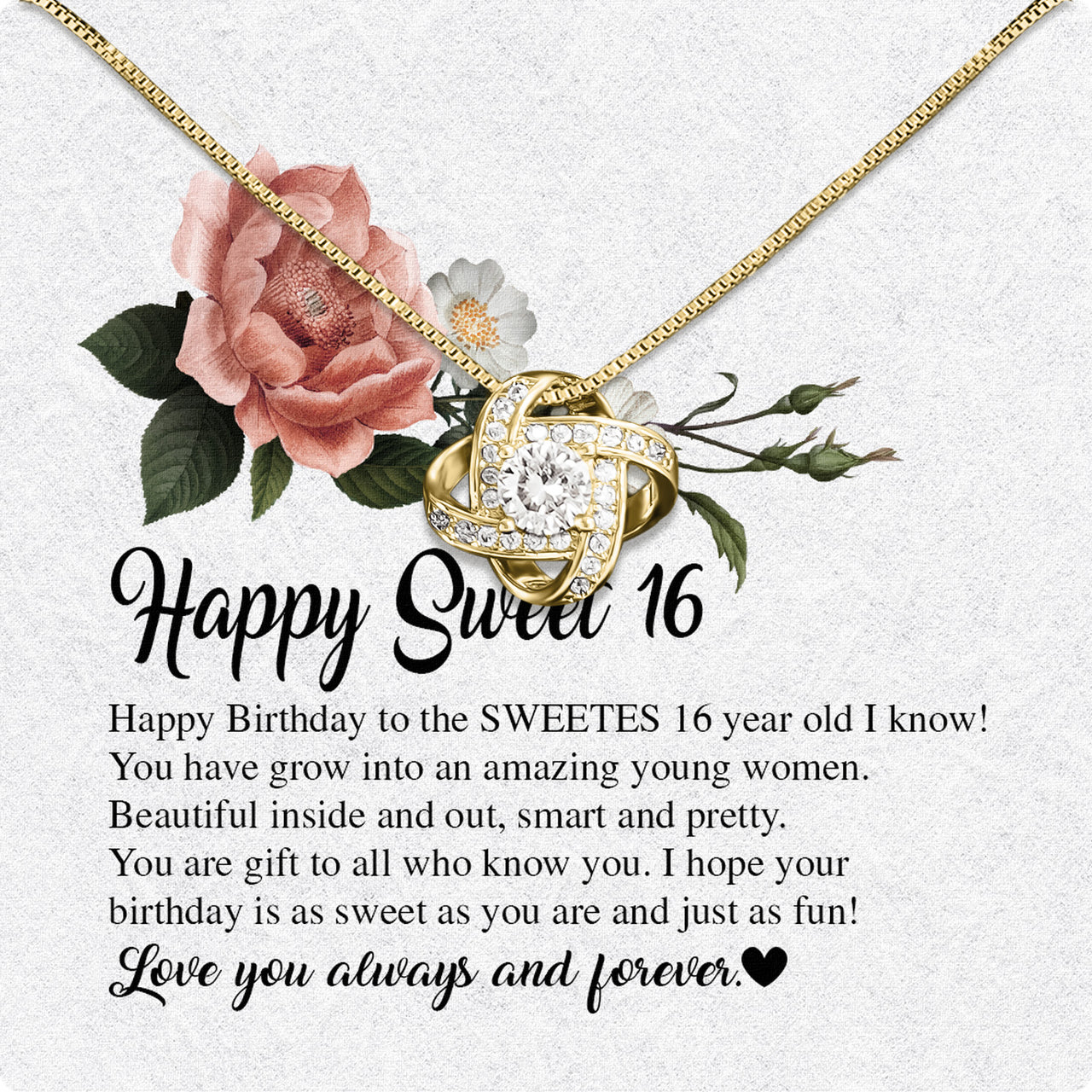 Necklace Gift For Happy 16 Birthday