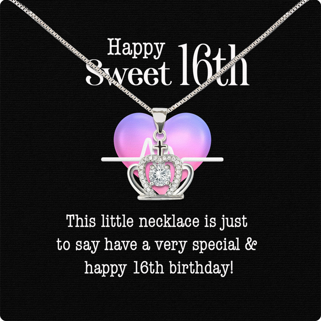 Necklace Gift For Happy 16 Birthday