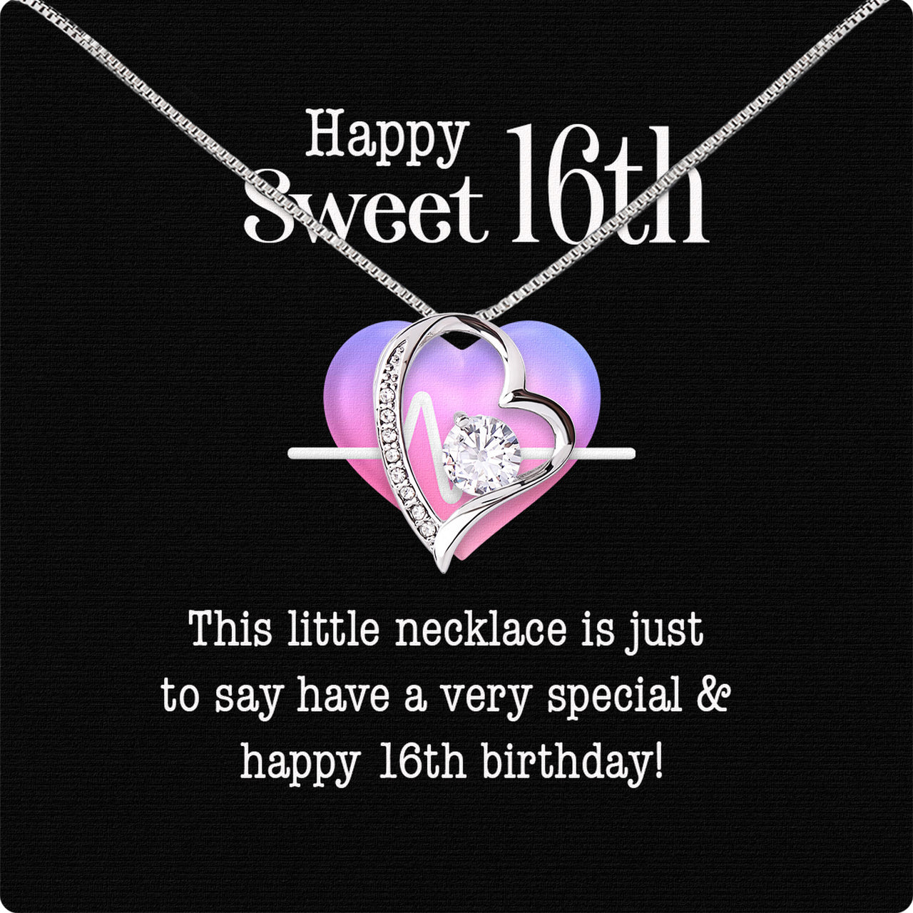 Necklace Gift For Happy 16 Birthday