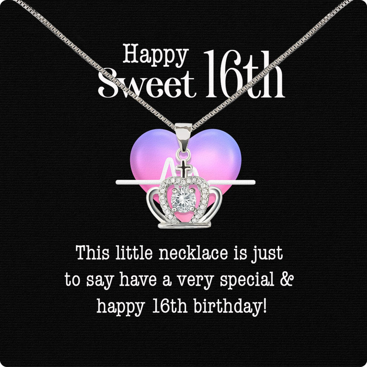 Necklace Gift For Happy 16 Birthday