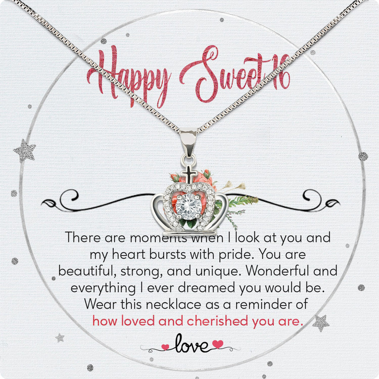 Necklace Gift For Happy 16 Birthday