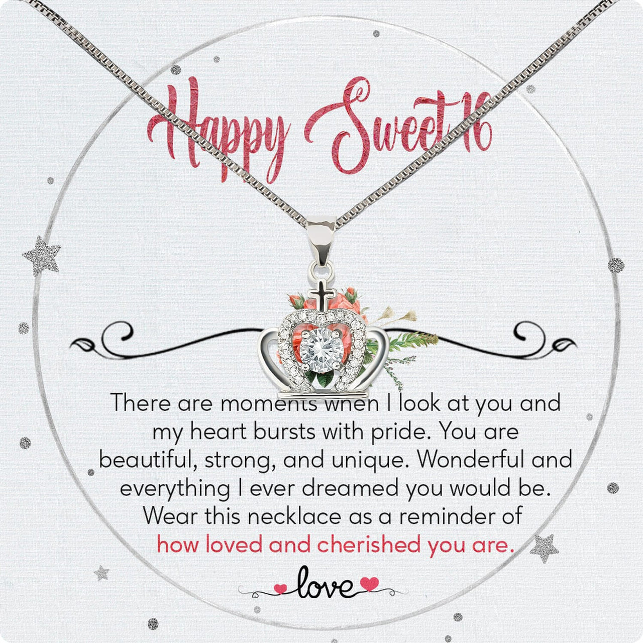 Necklace Gift For Happy 16 Birthday