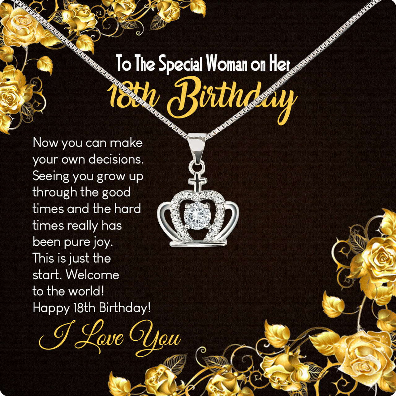 Necklace Gift For Happy 18 Birthday