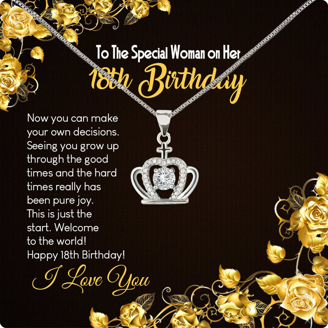 Necklace Gift For Happy 18 Birthday