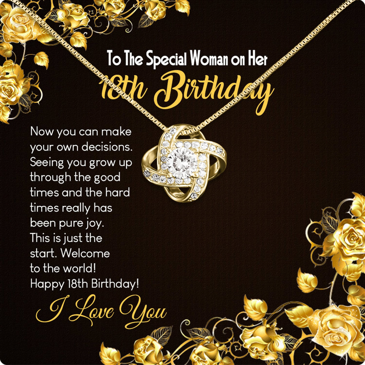 Necklace Gift For Happy 18 Birthday