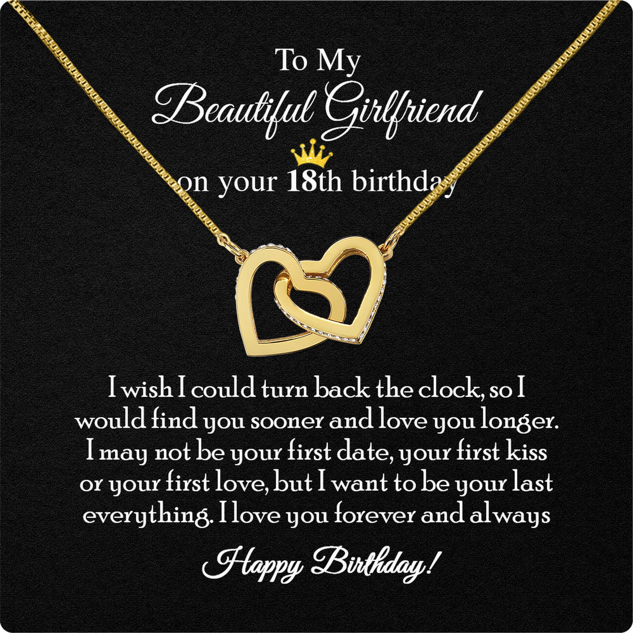 Necklace Gift For Happy 18 Birthday