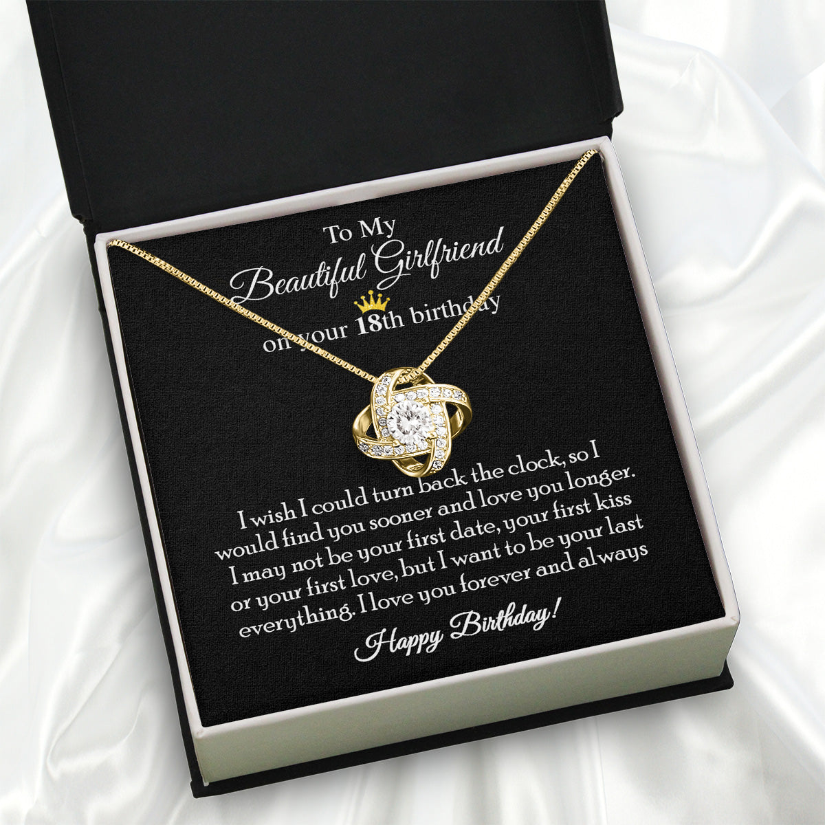 Necklace Gift For Happy 18 Birthday