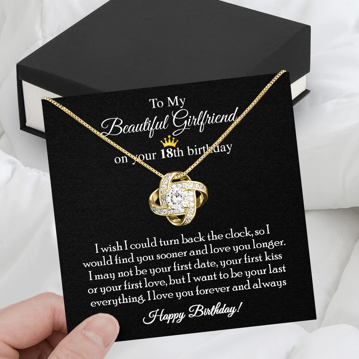 Necklace Gift For Happy 18 Birthday