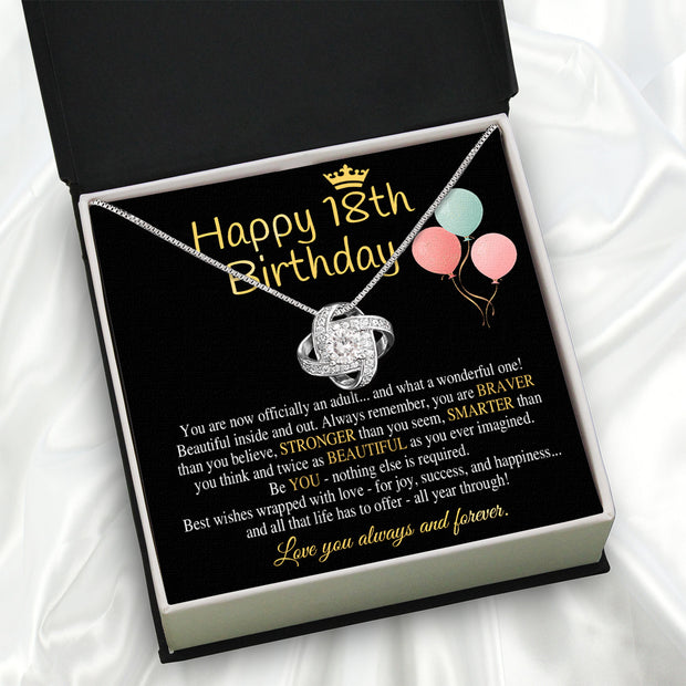 Necklace Gift For Happy 18 Birthday