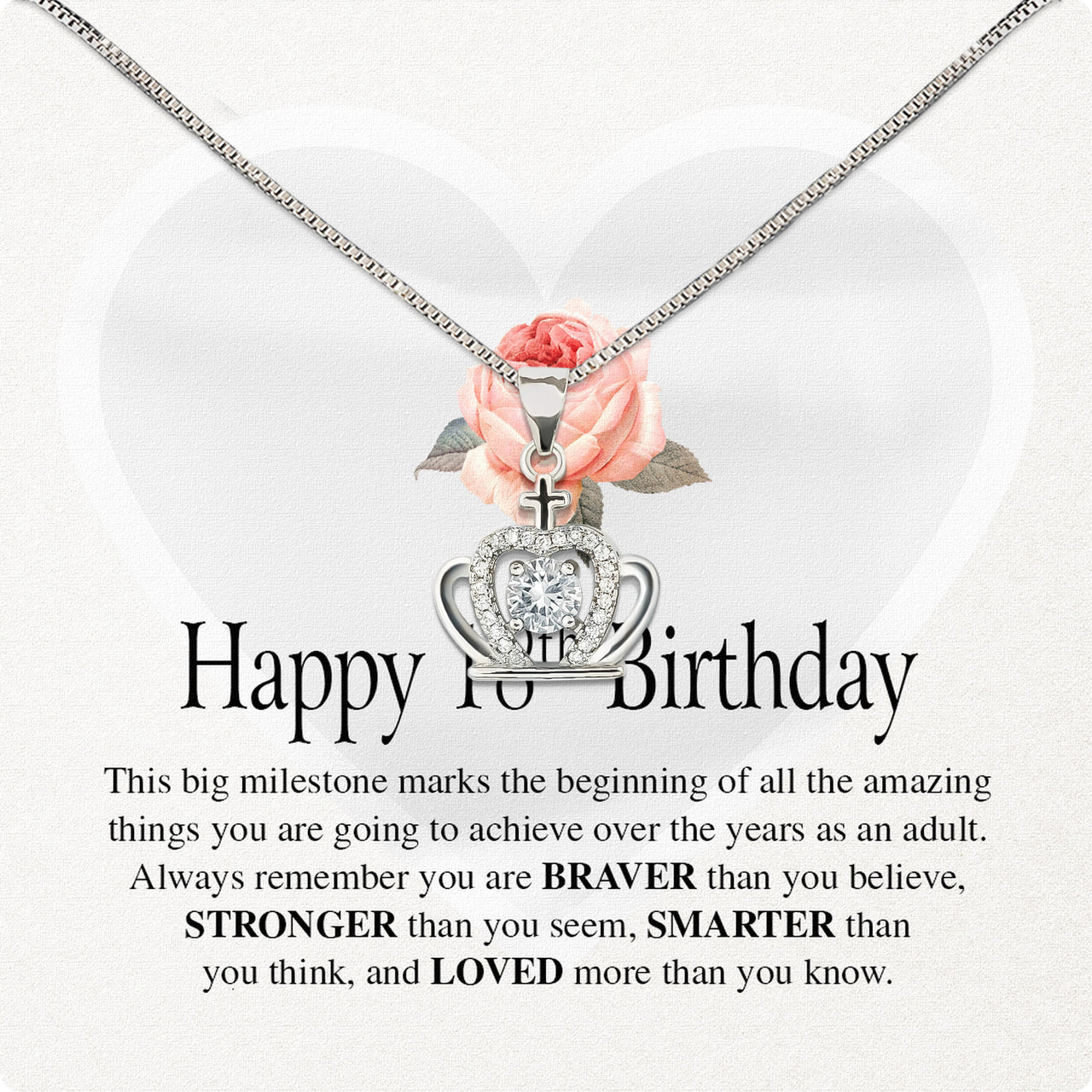 Necklace Gift For Happy 18 Birthday