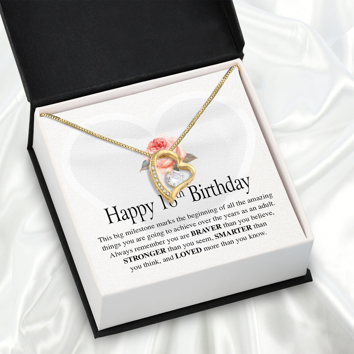 Necklace Gift For Happy 18 Birthday