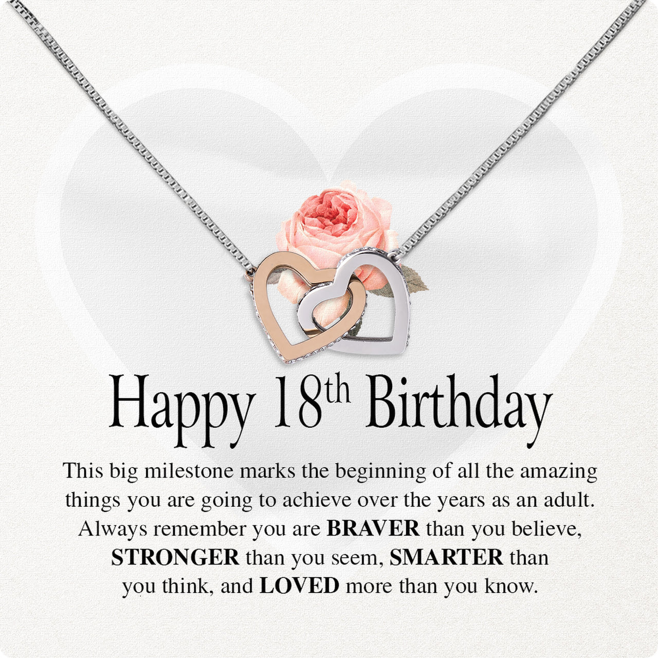 Necklace Gift For Happy 18 Birthday