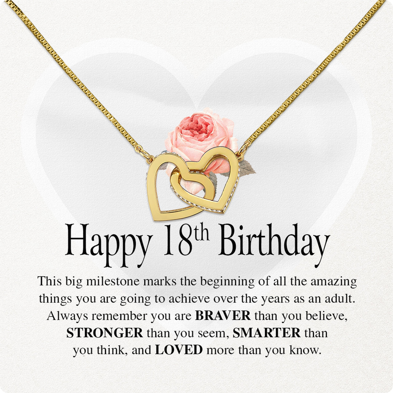 Necklace Gift For Happy 18 Birthday