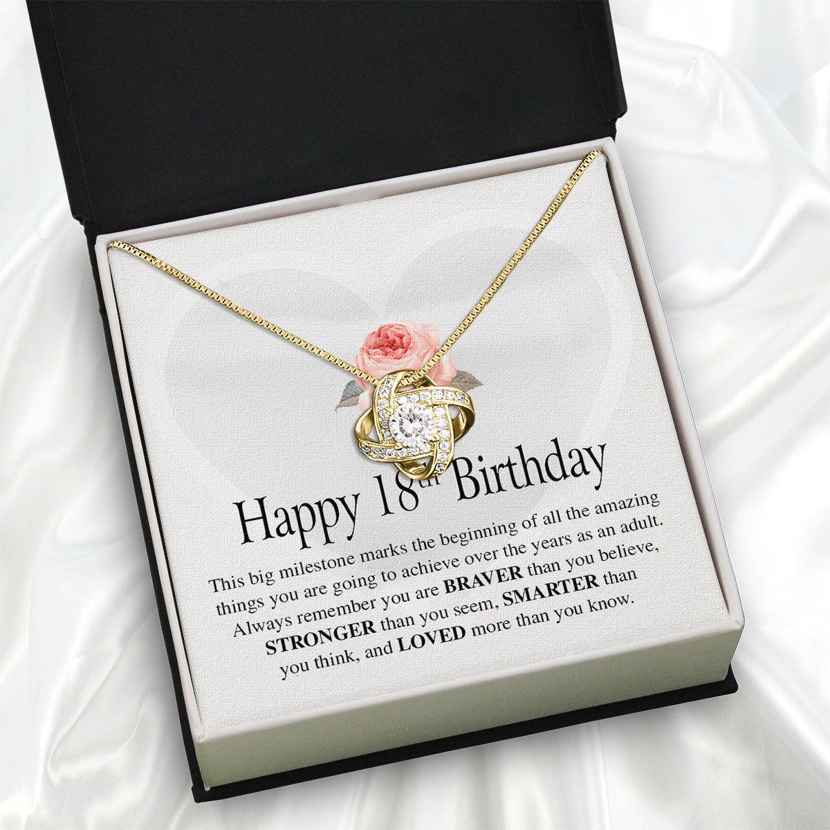 Necklace Gift For Happy 18 Birthday