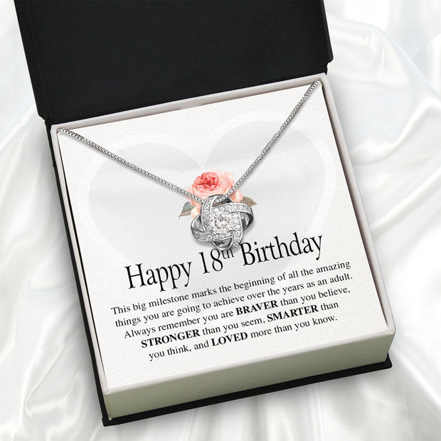 Necklace Gift For Happy 18 Birthday