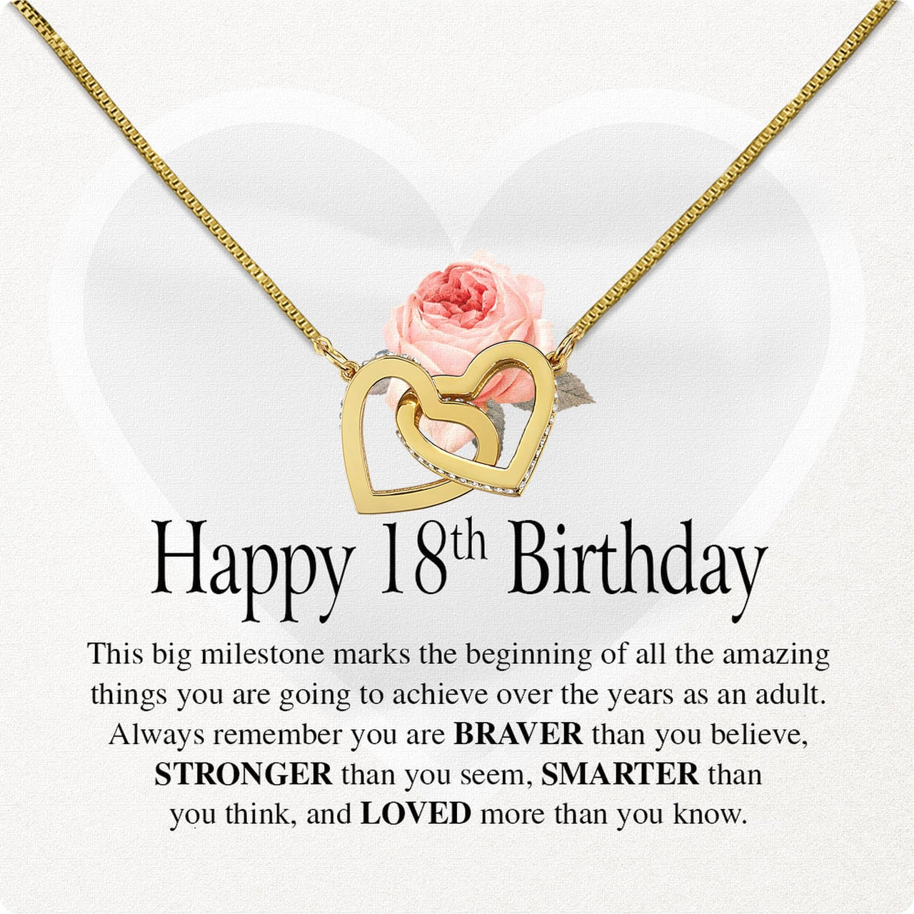 Necklace Gift For Happy 18 Birthday