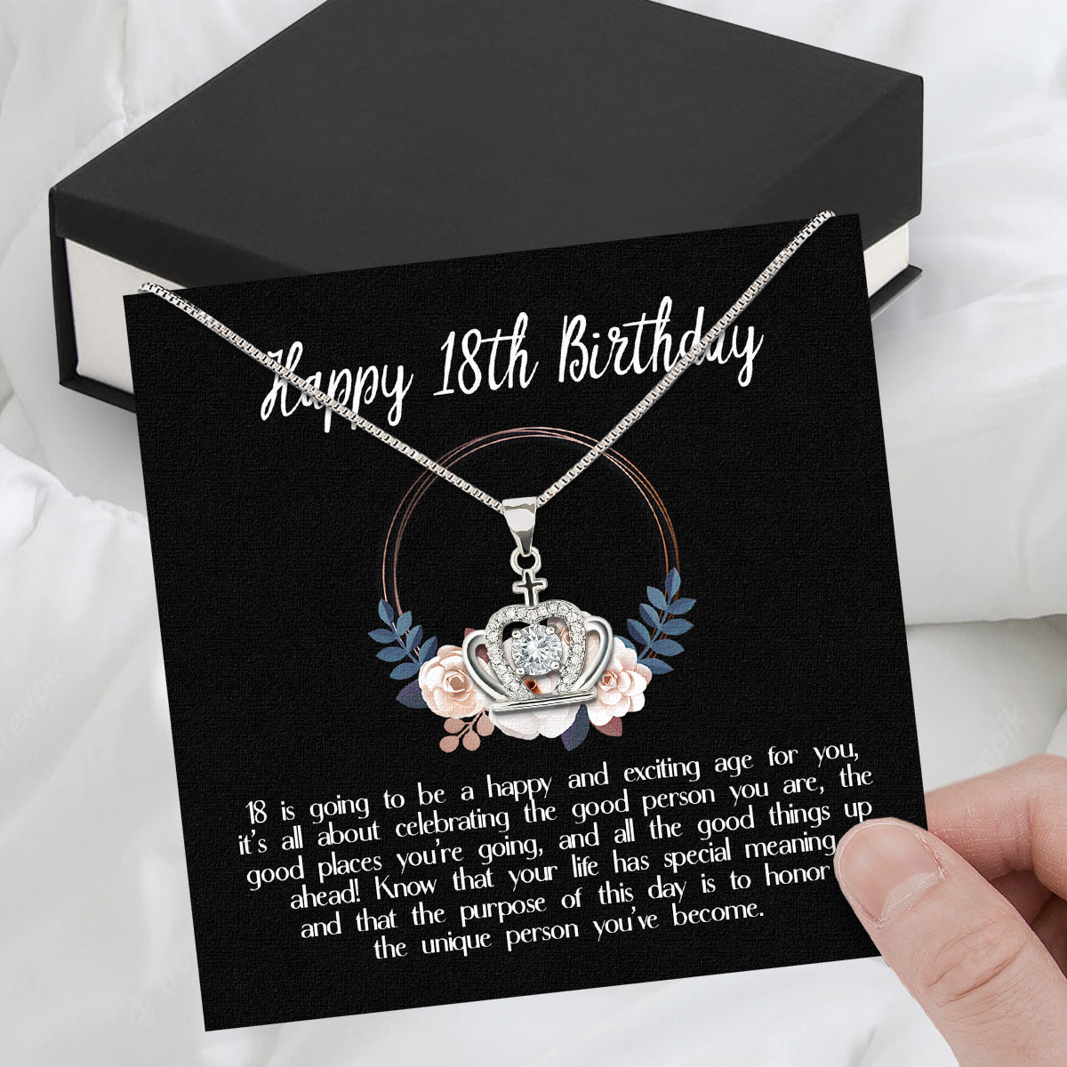 Necklace Gift For Happy 18 Birthday