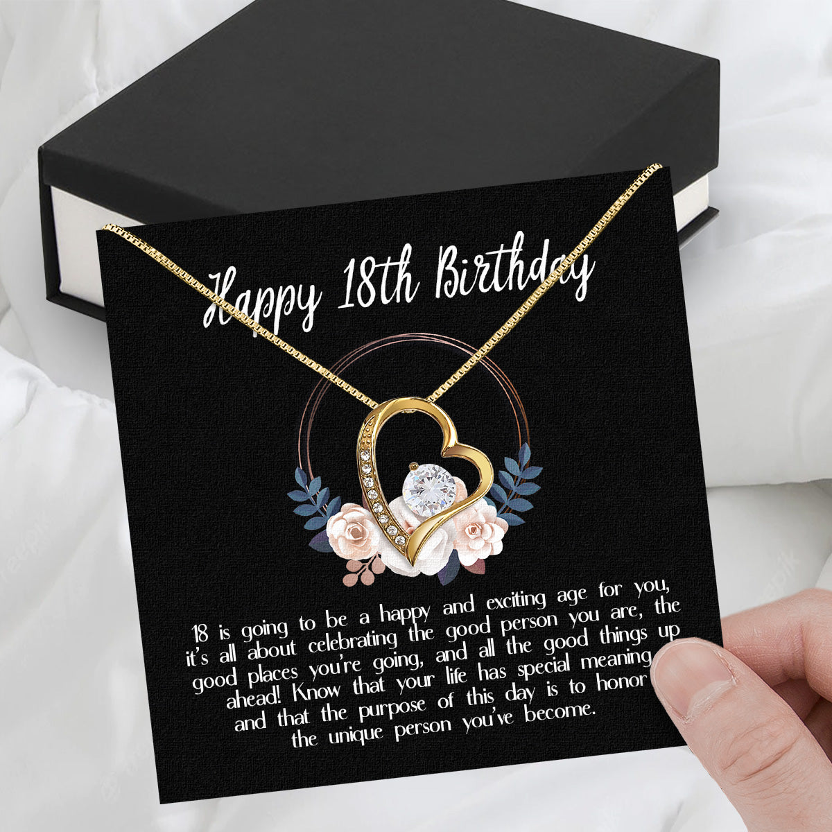 Necklace Gift For Happy 18 Birthday